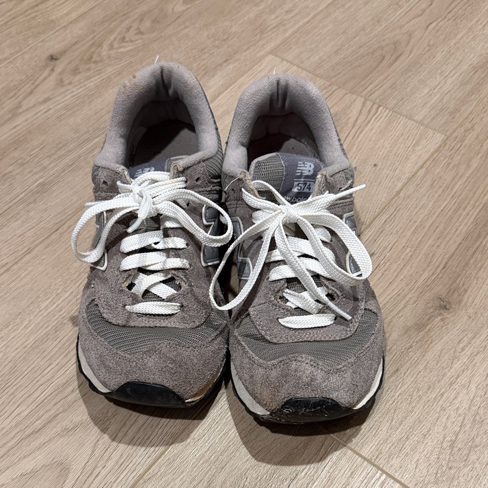 New Balance Gray and White Athletic Shoes